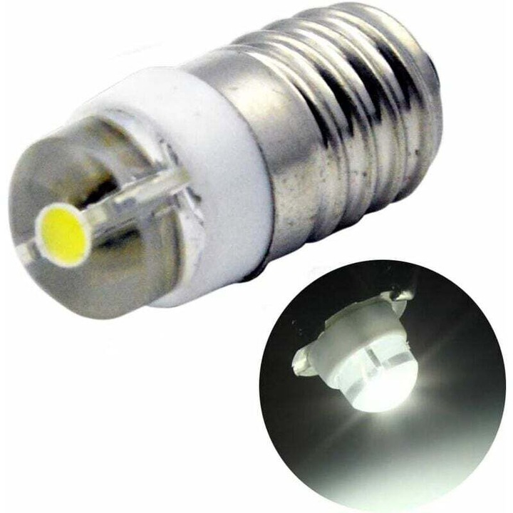 LED крушка E10 3V 0.5W 6000K бяла 200LM комплект 1 бр.