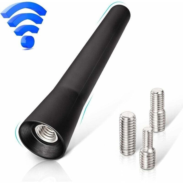 Antena radio mini 6.5cm, receptie FM AM Dab, negru