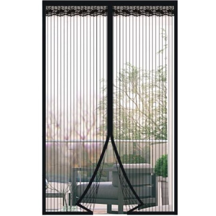 Mágneses szúnyogháló ajtóra 90x220cm fekete
