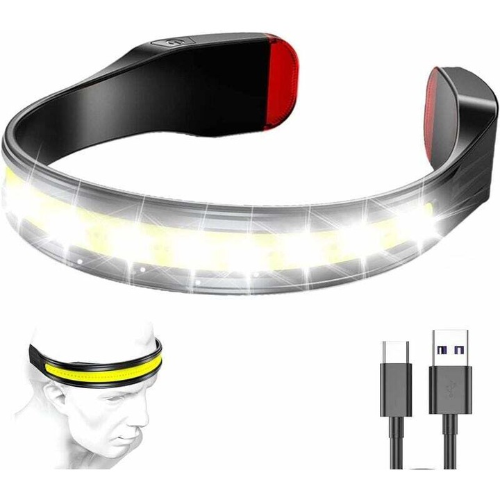 LED fejlámpa, 2303 mód, 500 lumen, IPX6 vízálló, piros, könnyű