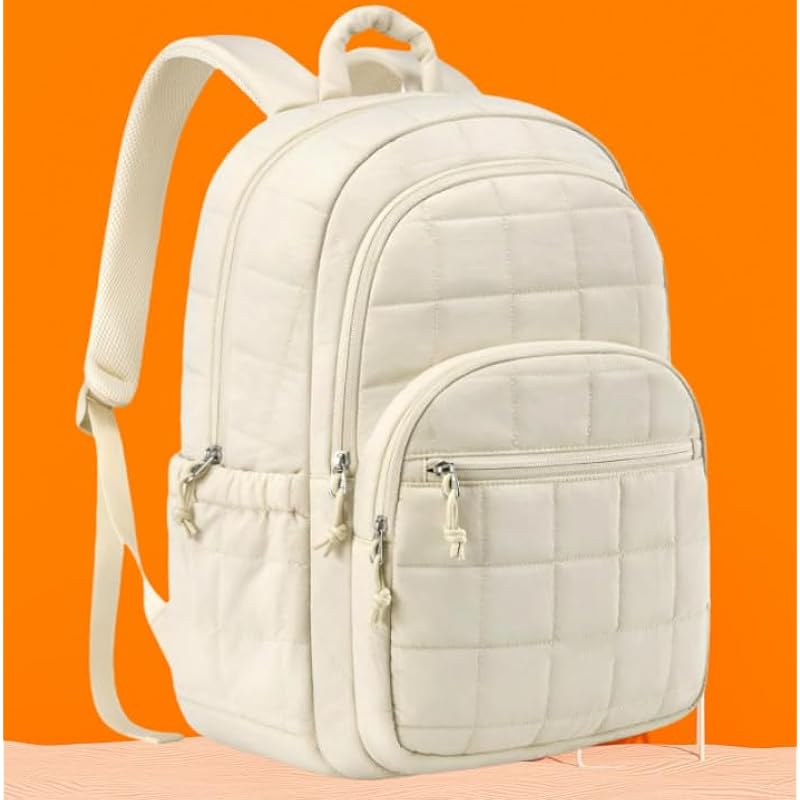 Rucsac laptop impermeabil 17.3 inch alb ajustabil confortabil organizat