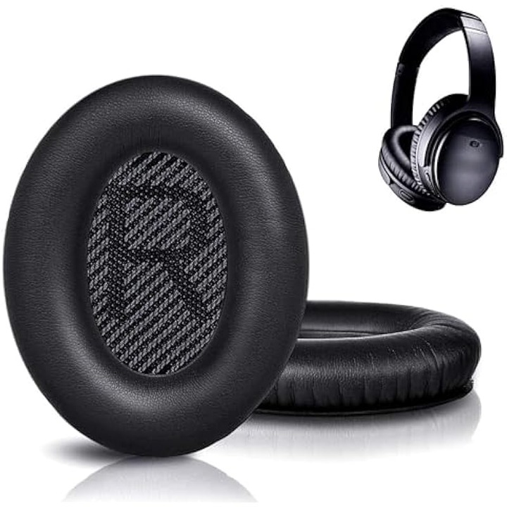Резервни възглавнички за слушалки, съвместими с Bose QuietComfort, мемори пяна, черни