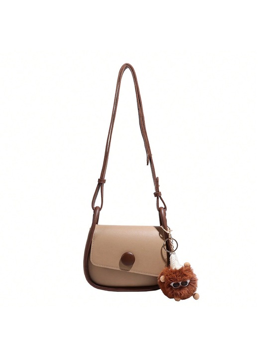 Női kis négyzet alakú táska, selyemsál, khaki, válltáska-crossbody