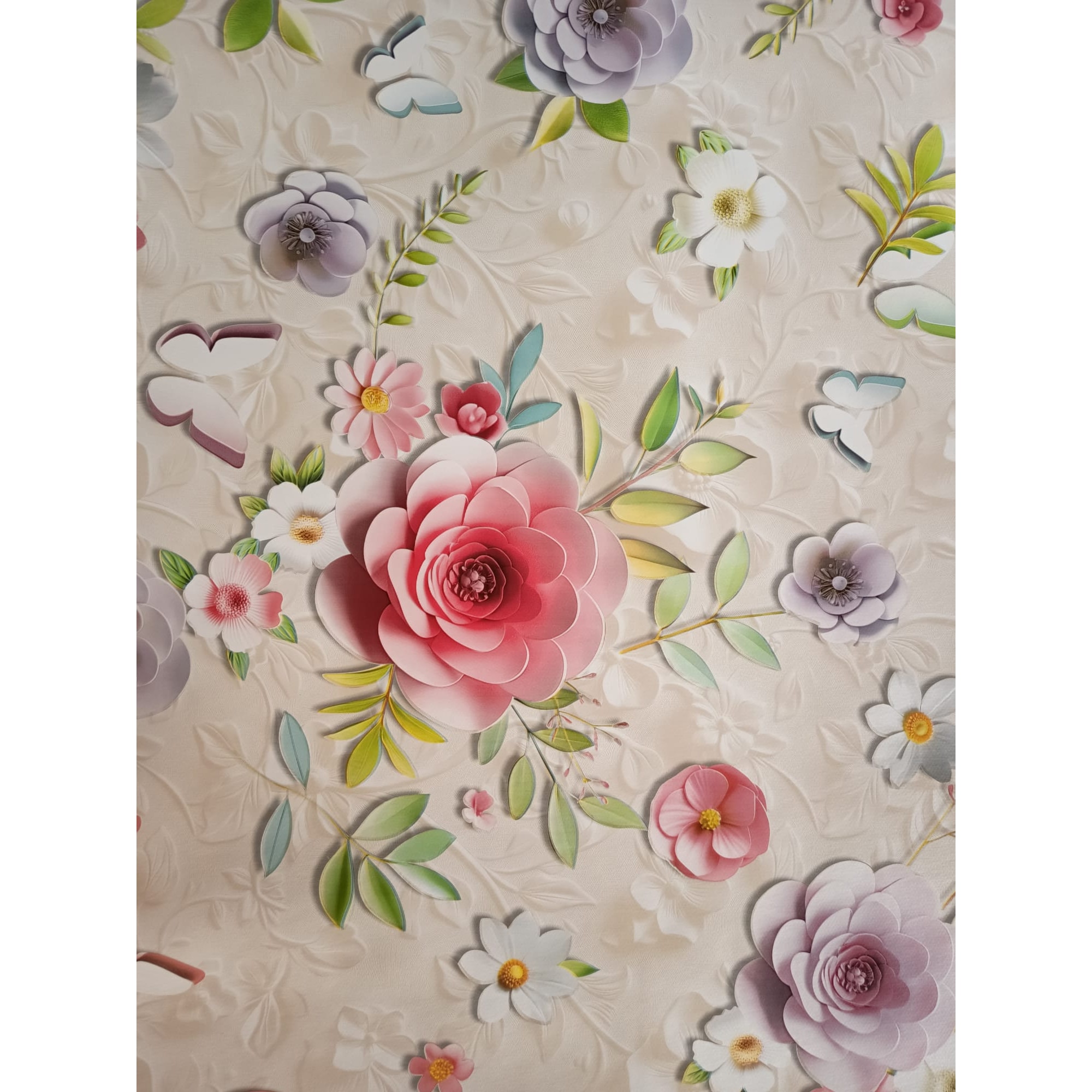 Fata de masa impermeabila 200×140 cm PVC Premium, model floral ...