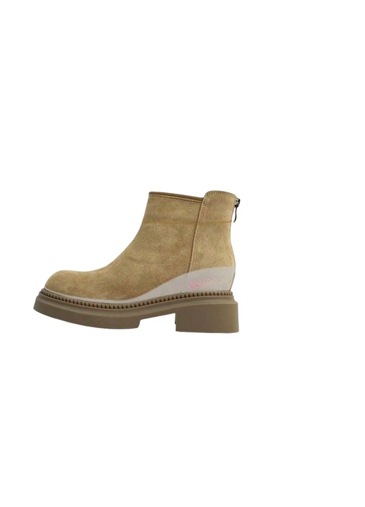 Női bokacsizma, meleg pamut, polár csizma, khaki, 36 EU