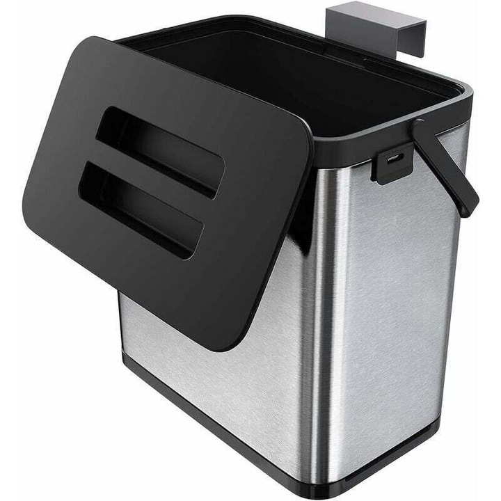 Konyhai függő szemetes rozsdamentes acél 3L 20,5x13x21cm