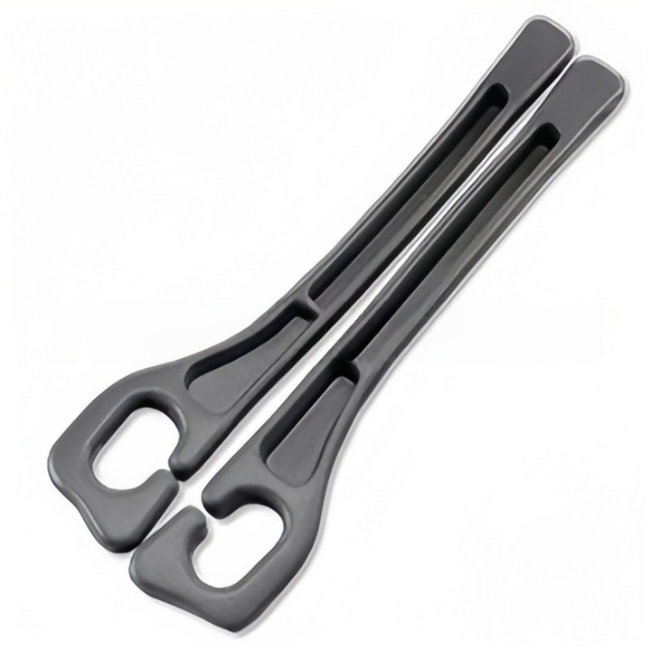 Set 2 Umpluturi pentru Spatiul Scaunului Auto, Piele PU Negru, Banda Anti-Cadere si Organizator Spatiu, 39x2.5cm, Bucleta in forma de C