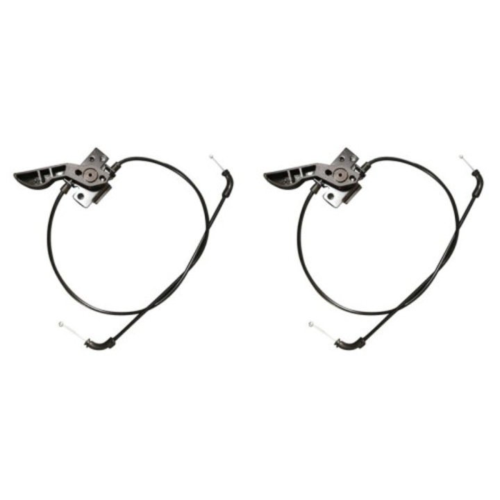 Set cabluri deschidere capota auto, negru, plastic, 2 bucati, pentru Seria 5 Seria 7 F10 F18