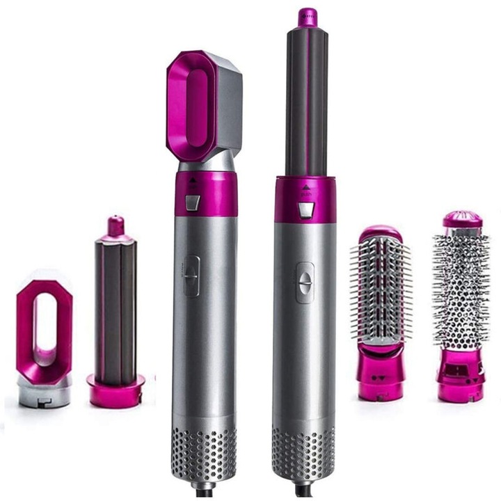 Perie de par electrica multifunctionala 5 in 1, negru