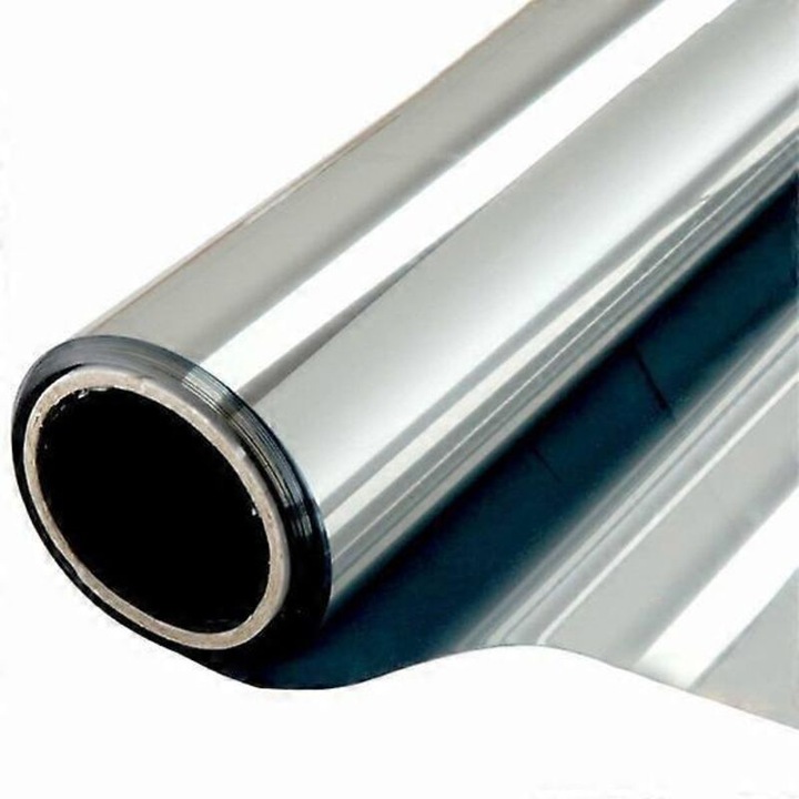 Folie geam statica 60x200cm argintiu anti-caldura anti-privire