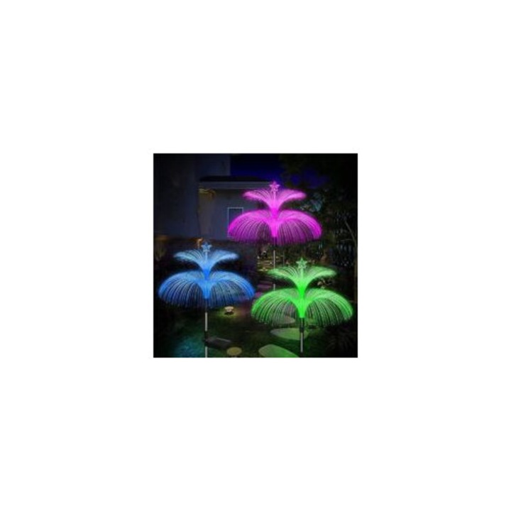 Set 2 lampi solare gradina, inox, stele si luna, LED, IP65, 30x10cm