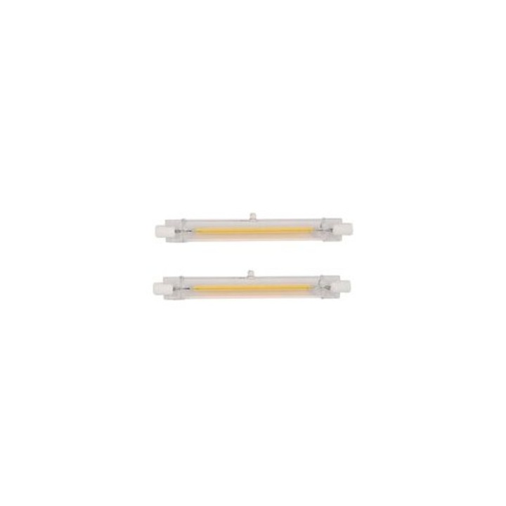 2 db LED COB R7s 10W izzó készlet, meleg fehér, 11.8x1.3cm, 220V