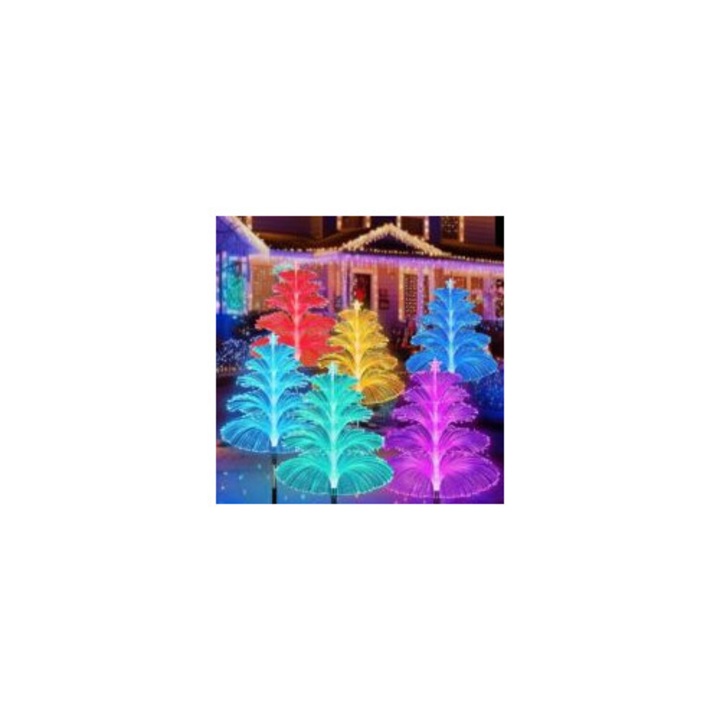 Set 2 lampi solare gradina, inox, LED, stele si luna, IP65, 30x10cm