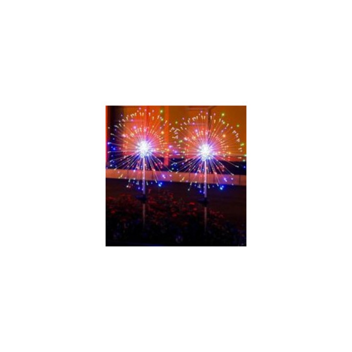 Set 4 ghirlande solare LED multicolor rezistente apa 5x2m