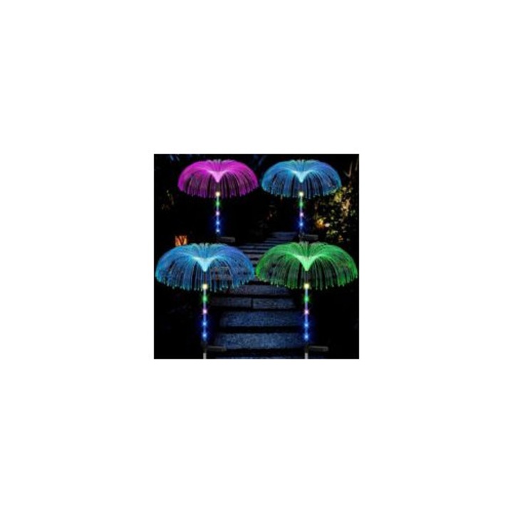 Set 2 lampi solare gradina, inox, LED, stele si luna, IP65, 30x10cm