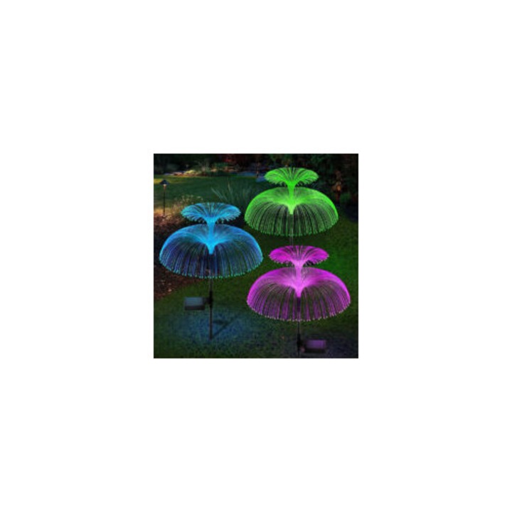 Set 2 lampi solare gradina, inox, LED, stele si luna, IP65, 30x10cm