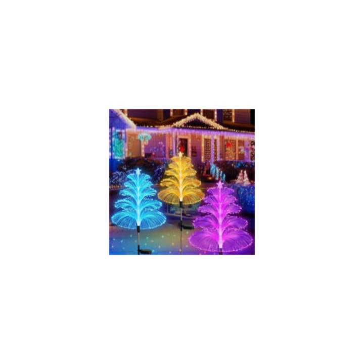 Set 2 lampi solare gradina, inox, LED, stele si luna, IP65, 30x10cm