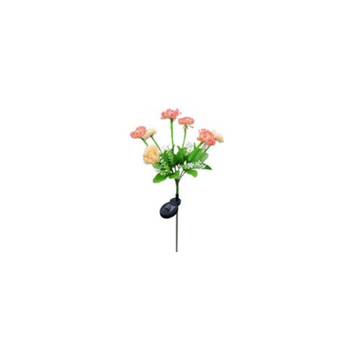 Set 2 lampi solare de gradina lotus alb, LED, IP65, 20x20cm