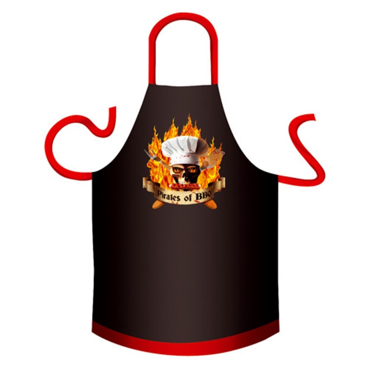 Sort de bucatarie Itati Pirates of BBQ bumbac negru barbati