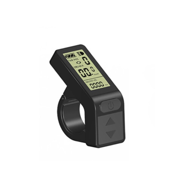 Elektromos kerékpár kijelző, KT LCD4, fekete, 19x54x10mm