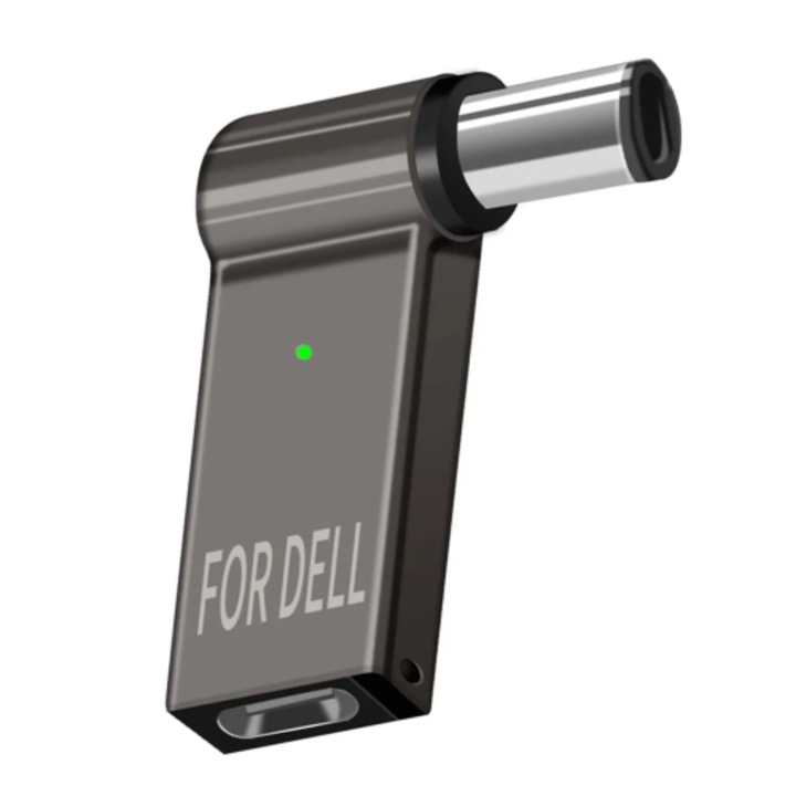 USB C laptop töltő adapter 7.4x5.0mm-re, 100W, cink, kompakt