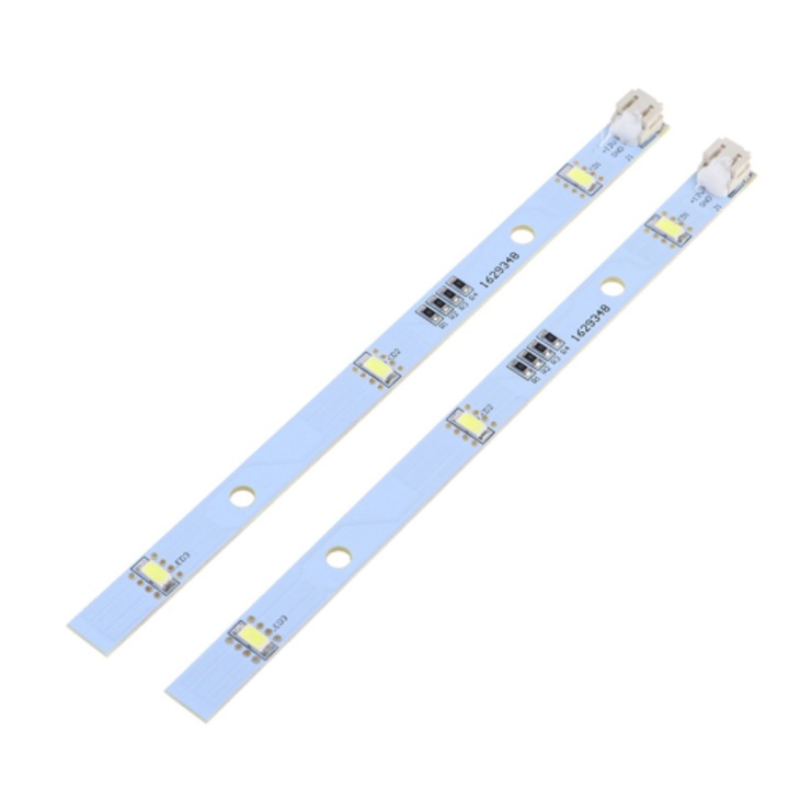 Set 2 benzi LED pentru frigider, plastic, alb, dimensiuni standard