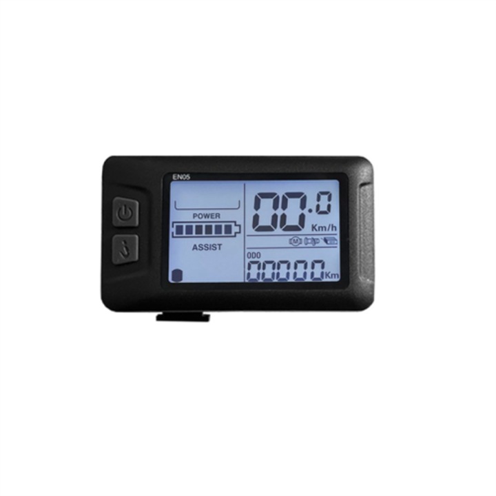 LCD kerékpár komputere 24/36/48V fekete 10x5cm