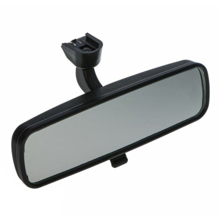 Oglinda interior auto, plastic si sticla, negru, 20x10cm