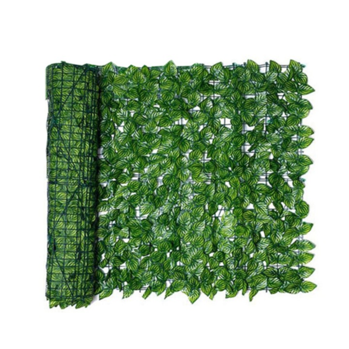 Műlevél sövény panel, 50x100x3cm, zöld
