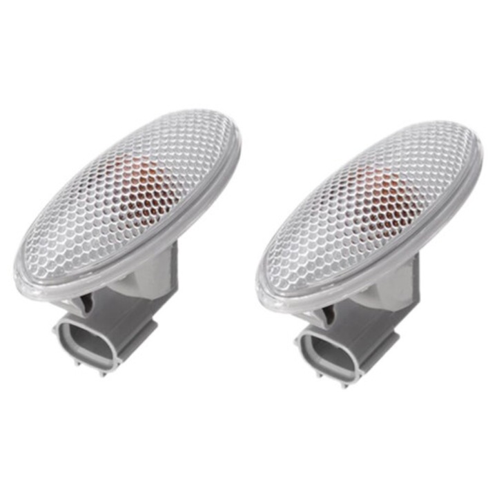 Set 2 semnalizatoare auto, alb, 12V, 2006-2013, Yaris, plastic
