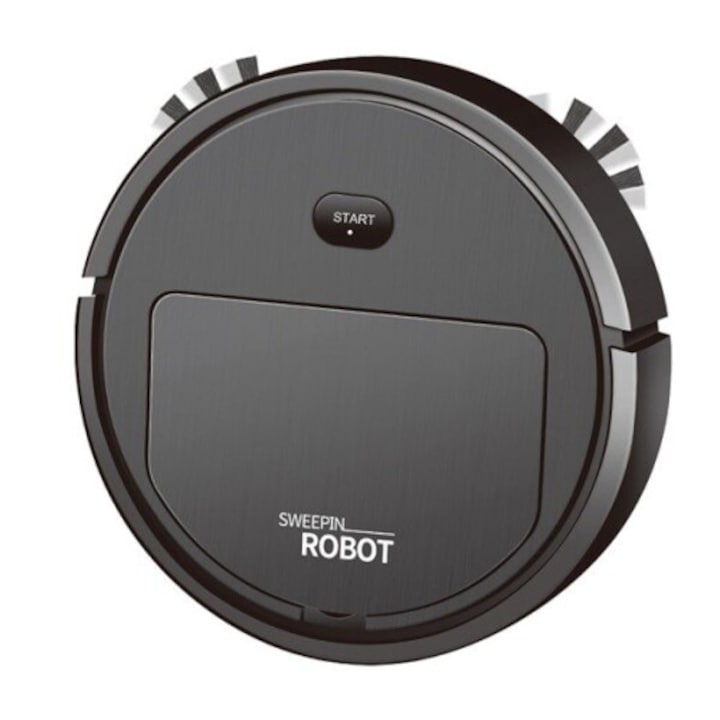 Aspirator robot 3-in-1 negru subtire multifunctional