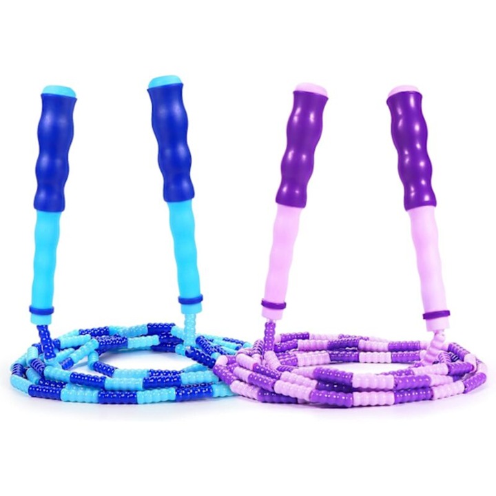 Set 2 corzi sarit copii 2,7m reglabile anti-nod multicolor