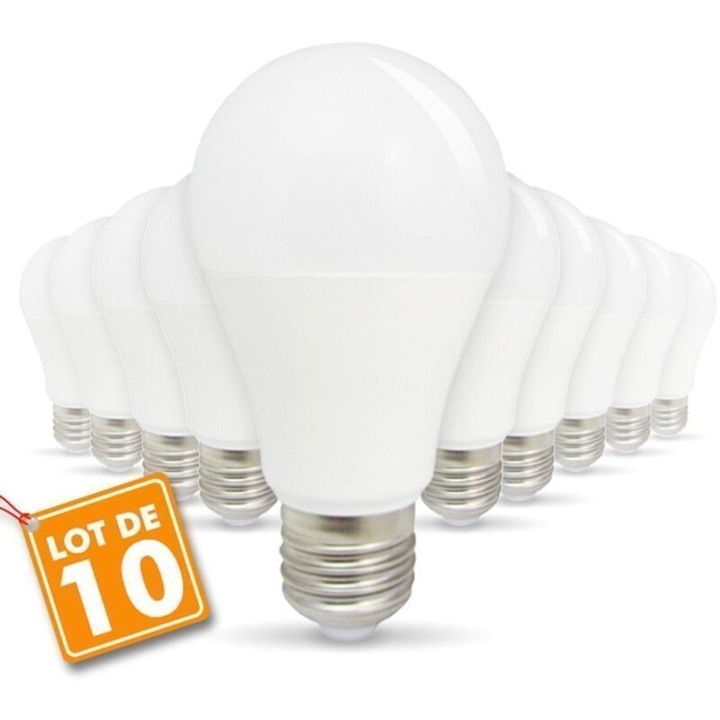 10 db LED E27 11W 4000K természetes fehér izzó készlet 110x60mm