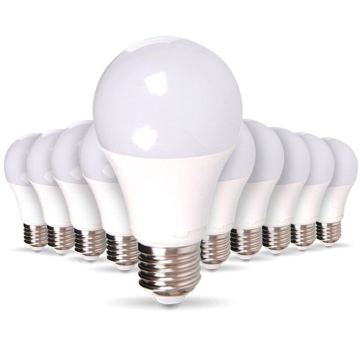 10 db LED E27 11W 4000K természetes fehér izzó készlet 110x60mm