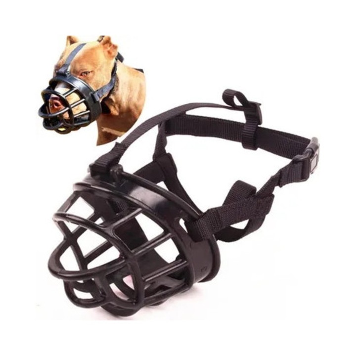 Botnita caine plastic flexibil ajustabil marimea 5 negru