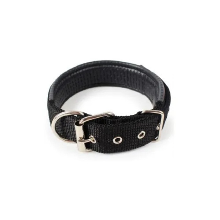 Zgarda captusita, neagra, nylon, 2.5x55cm