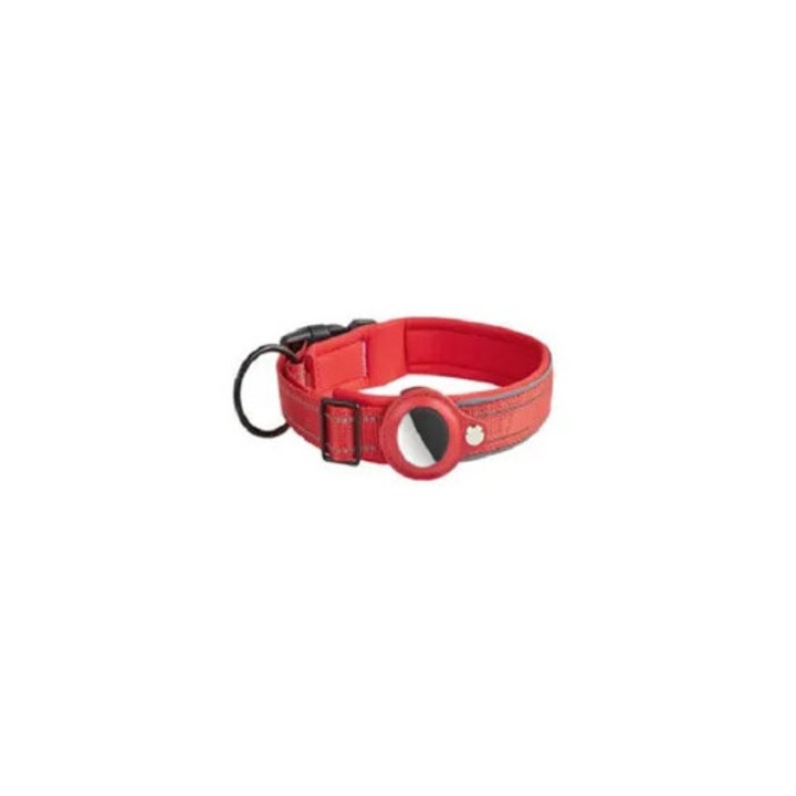Zgarda localizare caine, rosu, reglabil, 24.5x10.5cm