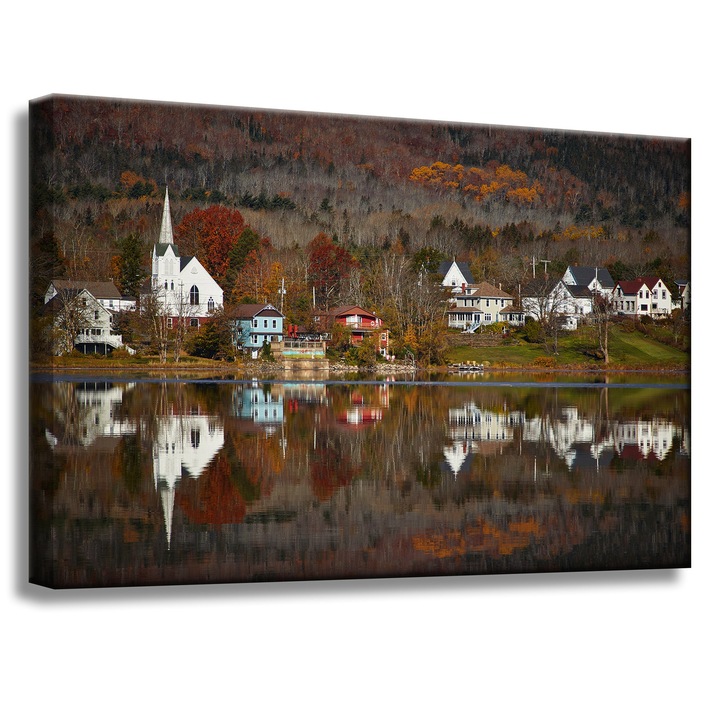 Картина върху платно MPINK, архитектура, есен, 60x40см