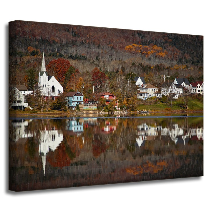Картина върху платно MPINK, архитектура, есен, 40x30см