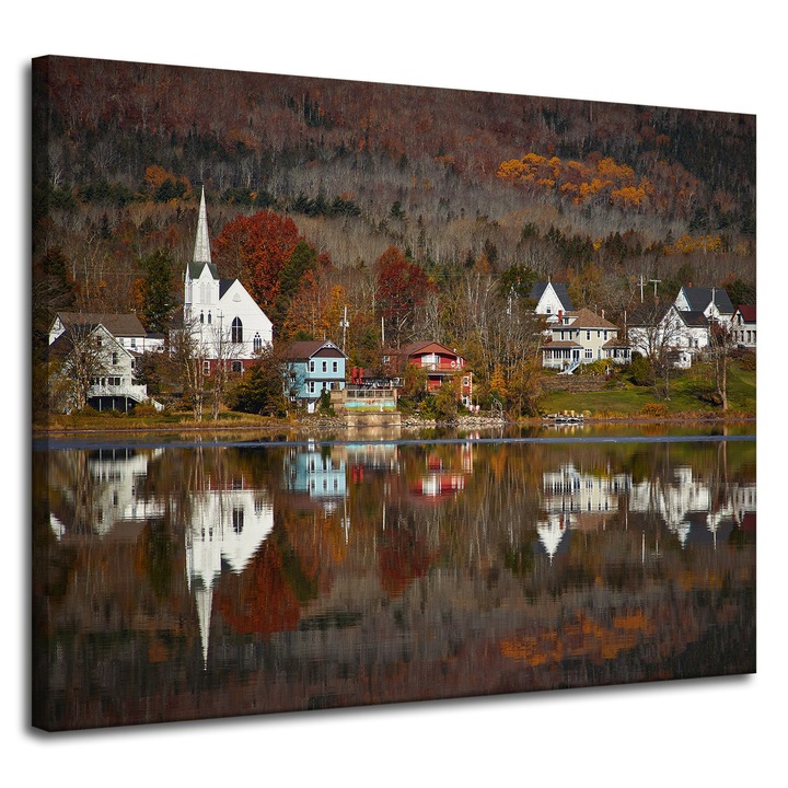 Картина върху платно MPINK, архитектура, есен, 100x80см