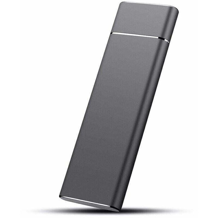 Външен SSD 2TB, преносим, висока скорост, алуминиев, тънък