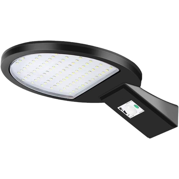 Lampa solara de perete, design modern, lumina alba, ABS, exterior