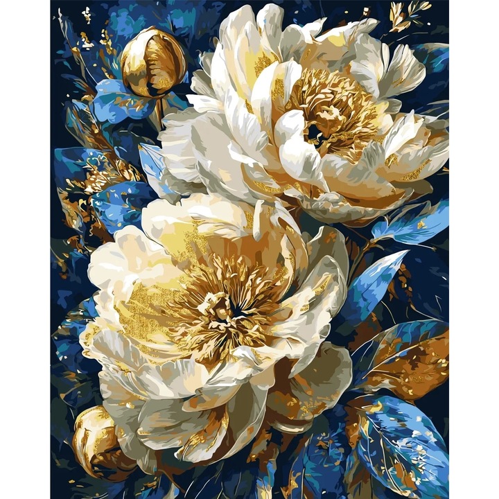 Pictura pe numere Criando, panza numerotata intinsa pe sasiu de lemn, set pensule si culori acrilice, cutie carton cu maner, (culori acrilice metalizate) 40x50 cm LW31470-01