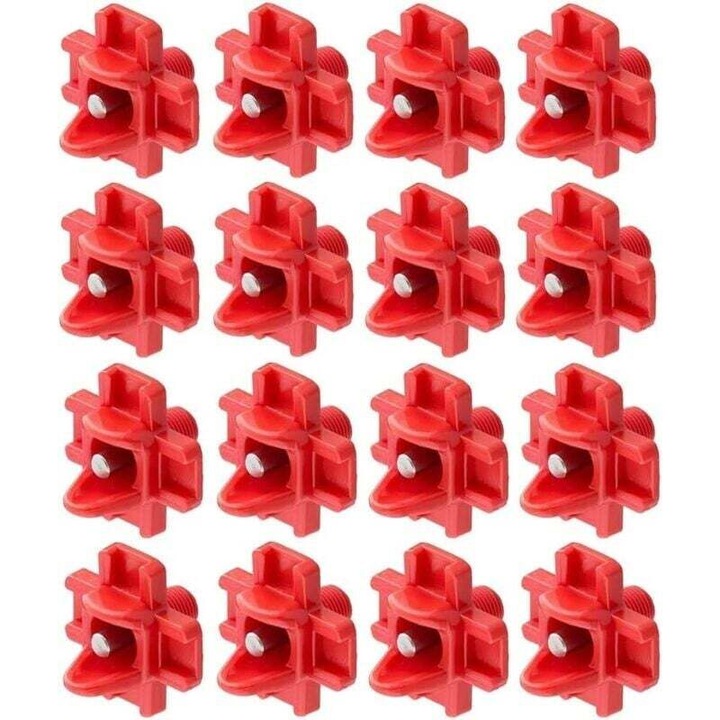 Adapatoare pui 12 buc plastic inox 3x3cm set