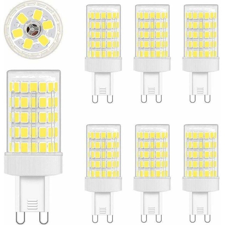 6 db LED G9 10W 6000K Hideg Fehér Izzókészlet 8xOcm