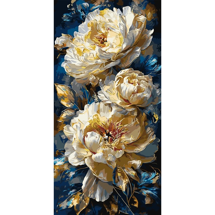 Pictura pe numere Criando, panza numerotata intinsa pe sasiu de lemn, set pensule si culori acrilice, cutie carton cu maner, 40x80 cm LW5185