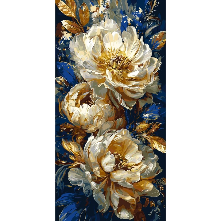 Pictura pe numere Criando, panza numerotata intinsa pe sasiu de lemn, set pensule si culori acrilice, cutie carton cu maner, 40x80 cm LW5181