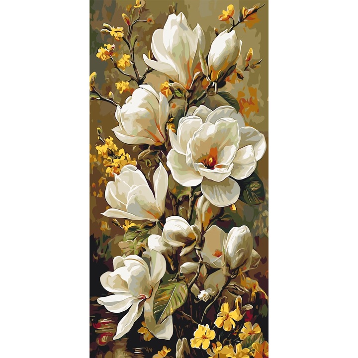 Pictura pe numere Criando, panza numerotata intinsa pe sasiu de lemn, set pensule si culori acrilice, cutie carton cu maner, 40x80 cm LW5194