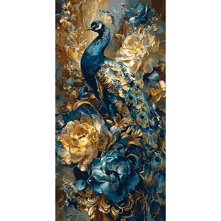 Pictura pe numere Criando, panza numerotata intinsa pe sasiu de lemn, set pensule si culori acrilice, cutie carton cu maner, 40x80 cm LW5183