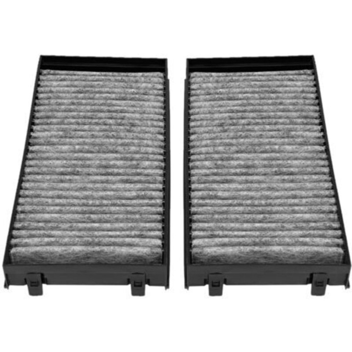 Set 2 filtre polen habitaclu 29x14x3.5cm negru-gri